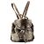 Fendi Rucksack aus grauem Marderfell mit Tie-Dye-Print Braun