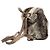 Fendi Rucksack aus grauem Marderfell mit Tie-Dye-Print Braun - Ansicht 2