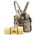 Fendi Rucksack aus grauem Marderfell mit Tie-Dye-Print Braun - Ansicht 9