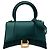 Borsa Balenciaga Hourglass in raso verde XS Verde scuro