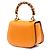 Bamboo Borsa Gucci Orange Mini in pelle di vitello Web 1947 con manico in bambù Arancione - vista 2