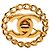 Spilla a catena Chanel Gold Gold Plated CC Turnlock D'oro