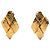 Chanel Gold Gold Plated Logo Diamond Clip-On-Ohrringe Golden