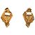 Chanel Gold Gold Plated Logo Diamond Clip-On-Ohrringe Golden - Ansicht 2