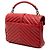 Saint Laurent College Satchel aus rotem Chevron-Lammleder mit Monogramm, Größe Medium - Ansicht 2