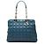 Dior Blue Large Lambskin Cannage Soft Zipped Lady Dior Shopping Tote