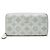 Louis Vuitton Zippy Wallet Mahina Monogram Gray Braun Grau