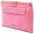Clutch Miu Miu em napa rosa com detalhes de cristais e ilhoses - vista 2