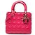 Lady Dior in agnello cannage rosa, misura Medium