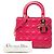 Lady Dior in agnello cannage rosa, misura Medium - vista 8