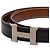 Cintura reversibile Hermès Constance H in pelle Swift ed Epsom nera Nero - vista 4