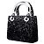 Lady Dior mini in tessuto lamé nero Dior - vista 2