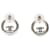 Orecchini Chanel Silver CC Brass Strass Push Back Argento  - vista 2