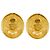 Orecchini Chanel Gold CC Gold Plated Angel Oval Clip On D'oro - vista 2