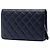 Chanel Blue CC gesteppte Lammfell Wallet on Chain mit Perlenriemen Blau Dunkelblau - Ansicht 2