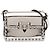 Borsa a tracolla Valentino Silver Small Mirror Calfskin Rockstud23 Argento
