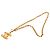 Collana con pendente trapuntato Chanel Gold CC placcato oro D'oro