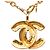 Collana con pendente trapuntato Chanel Gold CC placcato oro D'oro - vista 3