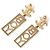 Orecchini Chanel Boy Swing Push Back in ottone Gold CC Strass D'oro - vista 2