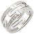 Bulgari BVLGARI Parentesi Ring mit kleinen Diamanten Silber