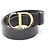 Cintura in pelle Christian Dior con logo CD Nero