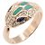 Bulgari Bvlgari Serpenti Ring aus Saphir, Diamant und Malachit Blau Golden