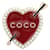 Spilla Chanel COCO Heart Bianco Rosso D'oro
