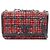 Bolsa de Ombro Chanel CC Filigree Preto Vermelho Multicor