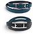 Hermès BRACELET HERMES BEHAPI DOUBLE TOUR EN CUIR SWIFT BLEU EPSOM NOIR T16 BANGLE