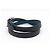 Hermès BRACELET HERMES BEHAPI DOUBLE TOUR EN CUIR SWIFT BLEU EPSOM NOIR T16 BANGLE - vue 3