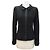 NEUE CHANEL TAILLIERTE JACKE PERLMUTTKNÖPFE P19762 S 36 SCHWARZE WOLLE