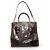 Michael Kors, Hamilton Tote aus grauem Krokodilpräge-Leder mit silberner Hardware.
