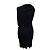 Vestido mini drapeado de un solo hombro Rick Owens en algodón negro