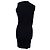Vestido mini drapeado de un solo hombro Rick Owens en algodón negro - vista 3