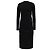 Totême Langarm-Midikleid aus schwarzem Polyester