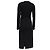Totême Langarm-Midikleid aus schwarzem Polyester - Ansicht 4