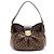Borsa a spalla Louis Vuitton Damier Ebene Sistina MM Marrone