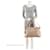 Borsa Givenchy Calfskin Soft Antigona Medium Marrone Beige - vista 5
