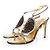 Rene Caovilla, Pailletten-Sandalen Golden Metallisch