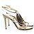 Rene Caovilla, Pailletten-Sandalen Golden Metallisch - Ansicht 6