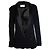 Ba&sh, blazer nero con revers lucido