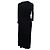 Vestido maxi de manga larga drapeado Rick Owens en algodón negro - vista 3