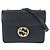 Borsa a tracolla Gucci in pelle con catena Interlocking G Nero