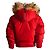 Dsquared2, parka bomber roja con cuello de pelo. - vista 3