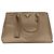 Borsa Tote Prada Medium Galleria Double Zip in pelle Saffiano beige Marrone Rosso