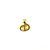 Pendente CD Logo Dior con strass Oro - vista 2
