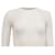 Max Mara Studio Rippstrick-Crop-Pullover aus weißer Seide Roh  - Ansicht 2