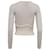 Max Mara Studio Rippstrick-Crop-Pullover aus weißer Seide Roh  - Ansicht 4