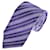 Kiton Cravatta in seta a righe viola Porpora  - vista 1