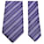 Kiton Cravatta in seta a righe viola Porpora  - vista 2